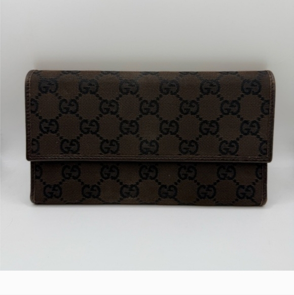Gucci Brown GG Patterned Wallet - Picture 2 of 15